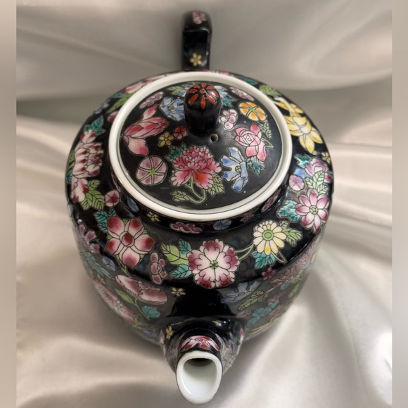 Vintage Chinese Tea Pot (flawless except few speckles INSIDE) ceramic - Picture 9 of 12